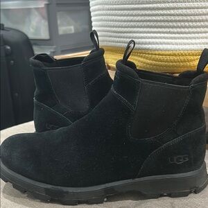 UGG Black Suede Ankle Boots